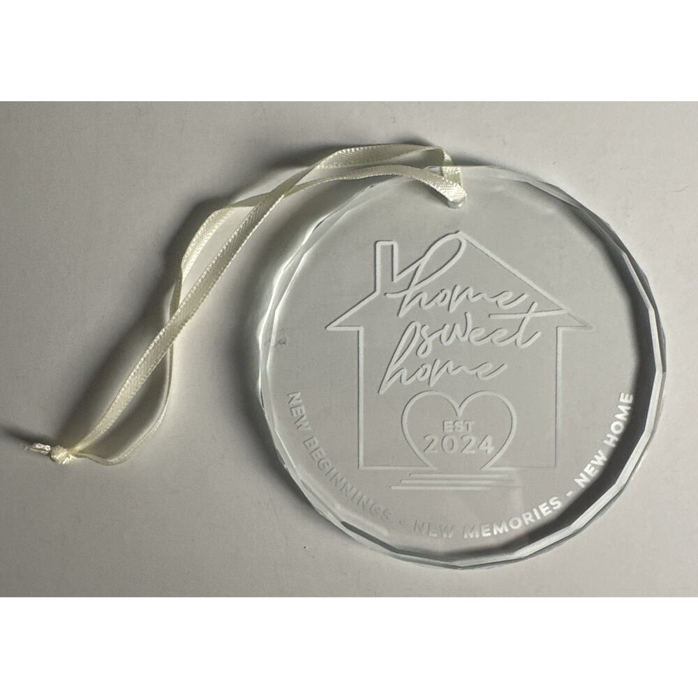 2024 Home Sweet Home Solid Glass Christmas Ornament